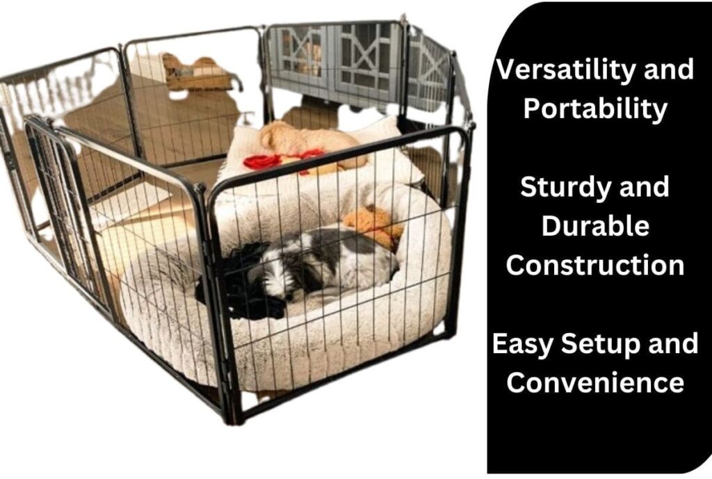 FXW Rollick Dog Playpen for Indoor, Yard, RV Camping, 24 inch 8 Panels for Puppy and Small Dogs│Patented