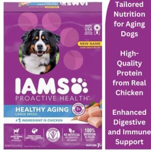 IAMS Proactive Health Healthy Aging Large Breed Adult Dry Dog Food for Mature and Senior Dogs with Real Chicken, 30 lb. Bag