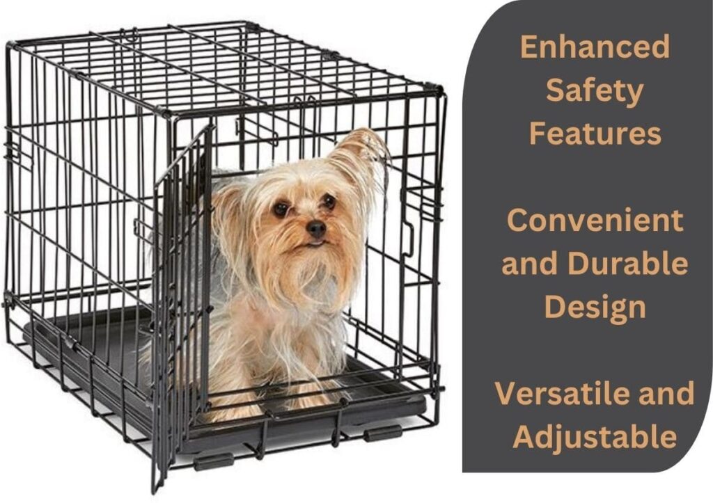 MidWest Homes for Pets Newly Enhanced Single Door iCrate Dog Crate, Includes